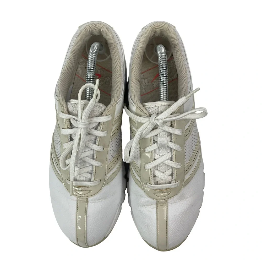 Nike Delight Golf Shoes Womens 9.5 White Beige 317622-121 Leather